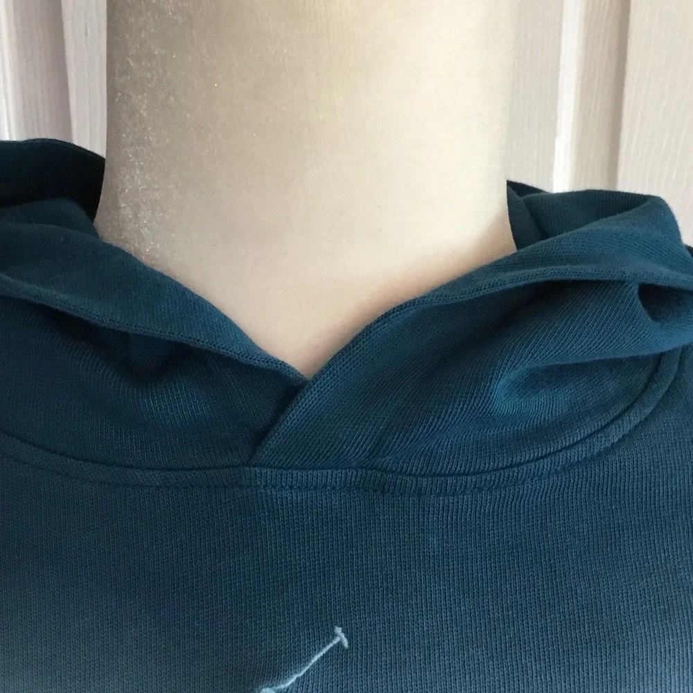 Ralph Lauren Boho Ombré Blue, Teal and White Hooded Tunic/Dress